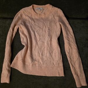 LOFT Peach Cable Knit Sweater